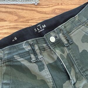 White House Black Market Green Camouflage Skinny Jeans